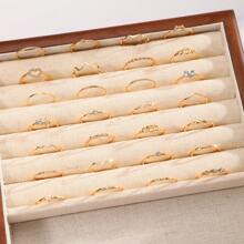 28 件/套 Y2K 风格锌合金女士戒指，几何线条、波浪、心形、水晶和人造珍珠组合叠戴戒指，私密珠宝礼品套装 - 金色 - 查看 3