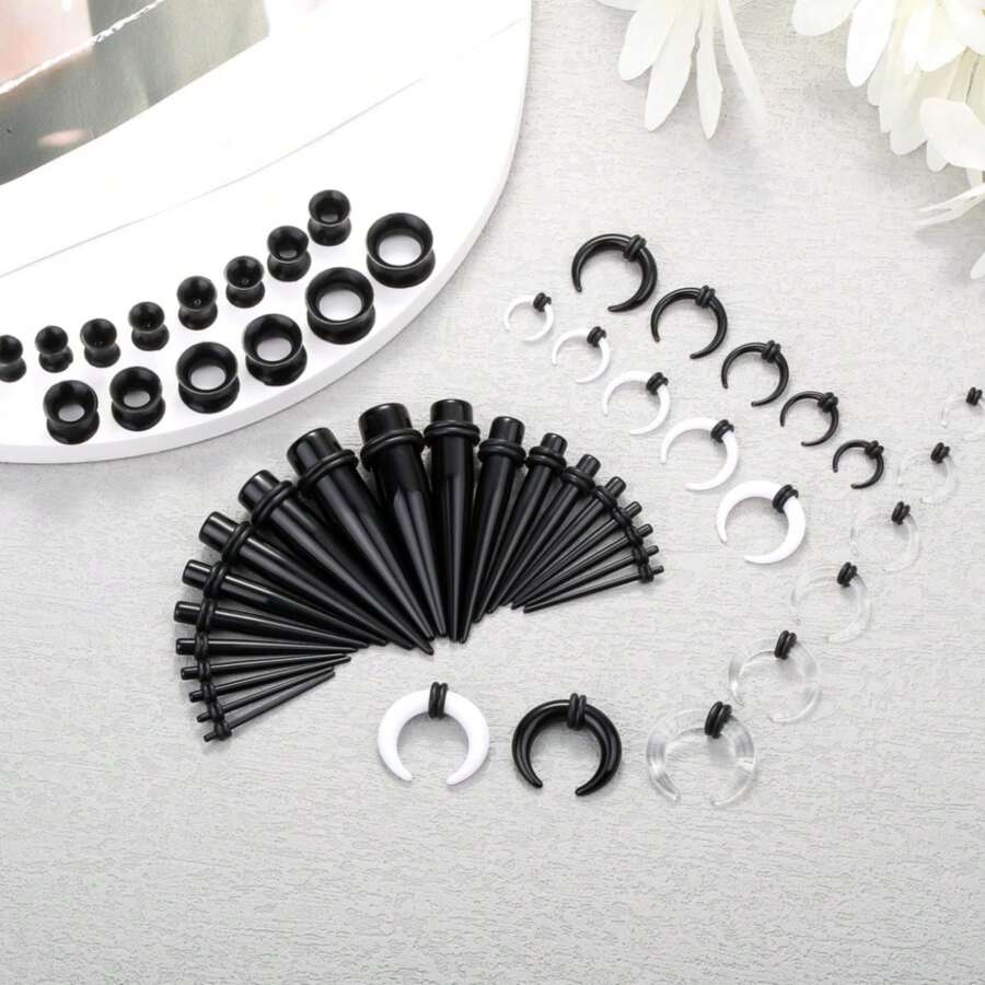 Lot De 3 Tunnels / Écarteurs D'Oreille En Silicone - 13 Tailles De 3 Mm à 25 Mm - 3 Couleurs - Pour Stretching D'Oreilles - 4