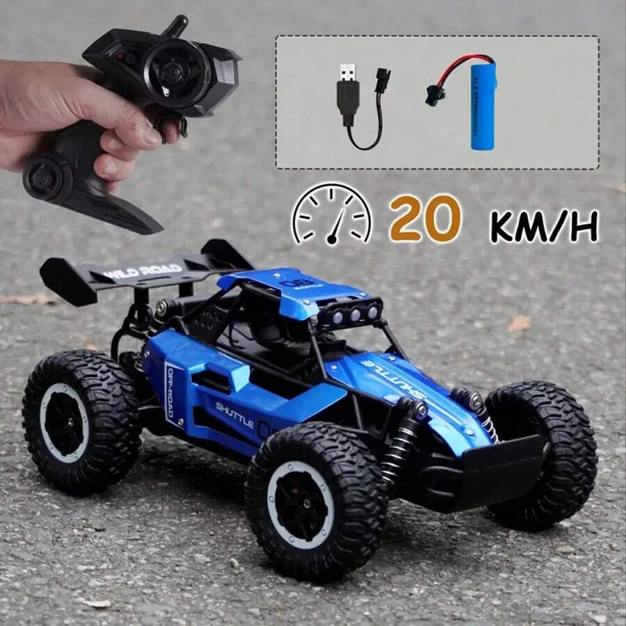 Xe địa hình RC leo núi hợp kim tỷ lệ 1:16, xe điều khiển từ xa tốc độ cao 2,4 GHz, xe tải địa hình điện & quà tặng Giáng sinh