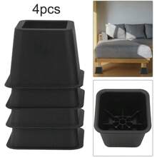 4 Pcs Bed Riser Premium Chair Risers, 3 Inch Heavy Duty Furniture Raisers Stand, Elephant Feet Aid Raising Lifting For Couch Feet Desk Leg Block Plastic Square For Sofa Bedpost - Variant1 - View 4