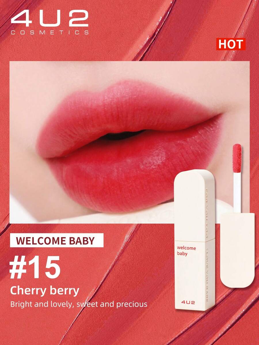 4U2 LOVE YOU BABE TINT MATTE#15 CHERRY BERRY Liquid Lipstick - #15 CHERRY BERRY - 查看 1
