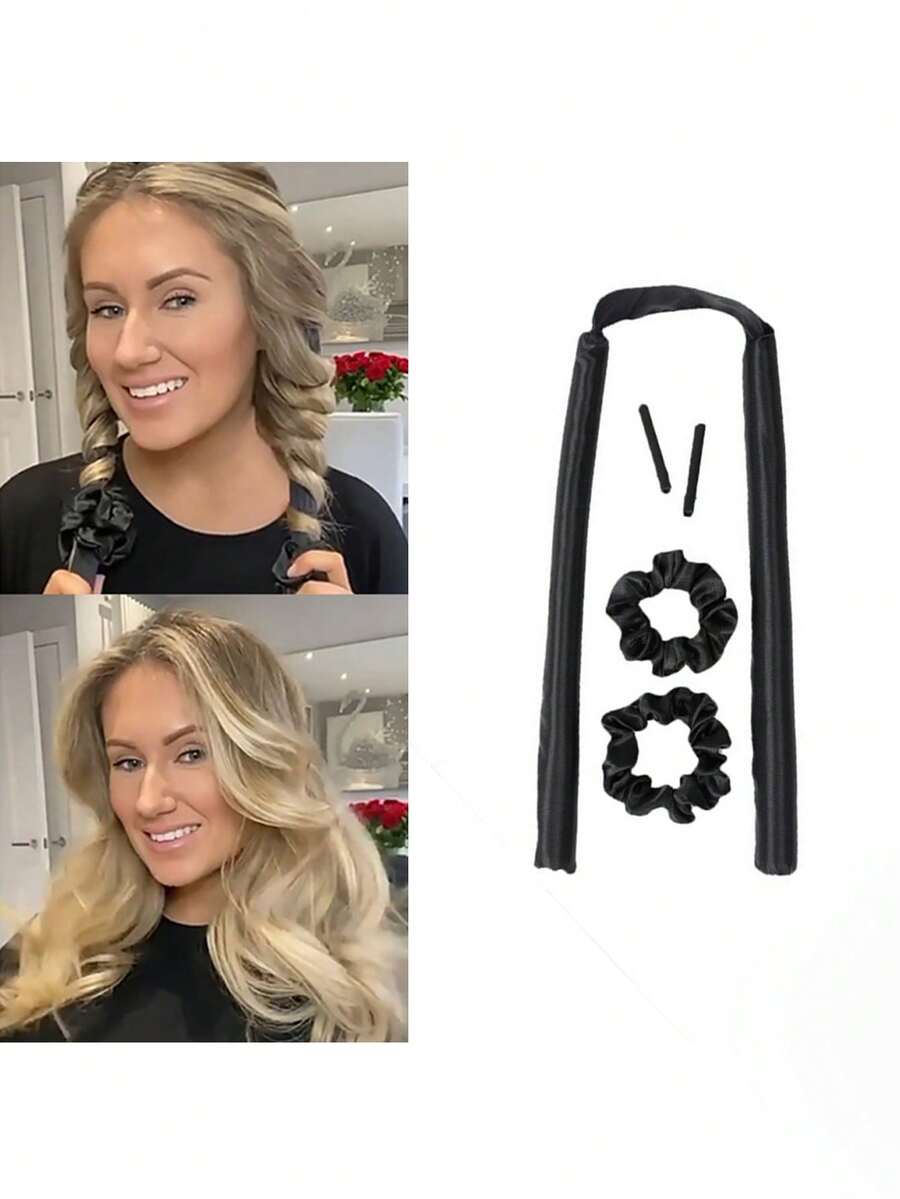 5 件/套无热卷发滚筒，无热泡沫海绵卷发器，懒散睡眠波浪发型造型工具，适合长发和中长发的发饰 - 彩色 - 查看 1