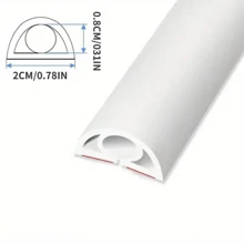 1pc Wire Groove Protector, Transparent Casing, Anti-Step Device, Invisible Decor, Floor Cable Organizer, Wires, Cables, Plugs, Adhesive, Soft Cable Duct, Self-Adhesive Wire Cover - Multicolor - View 3