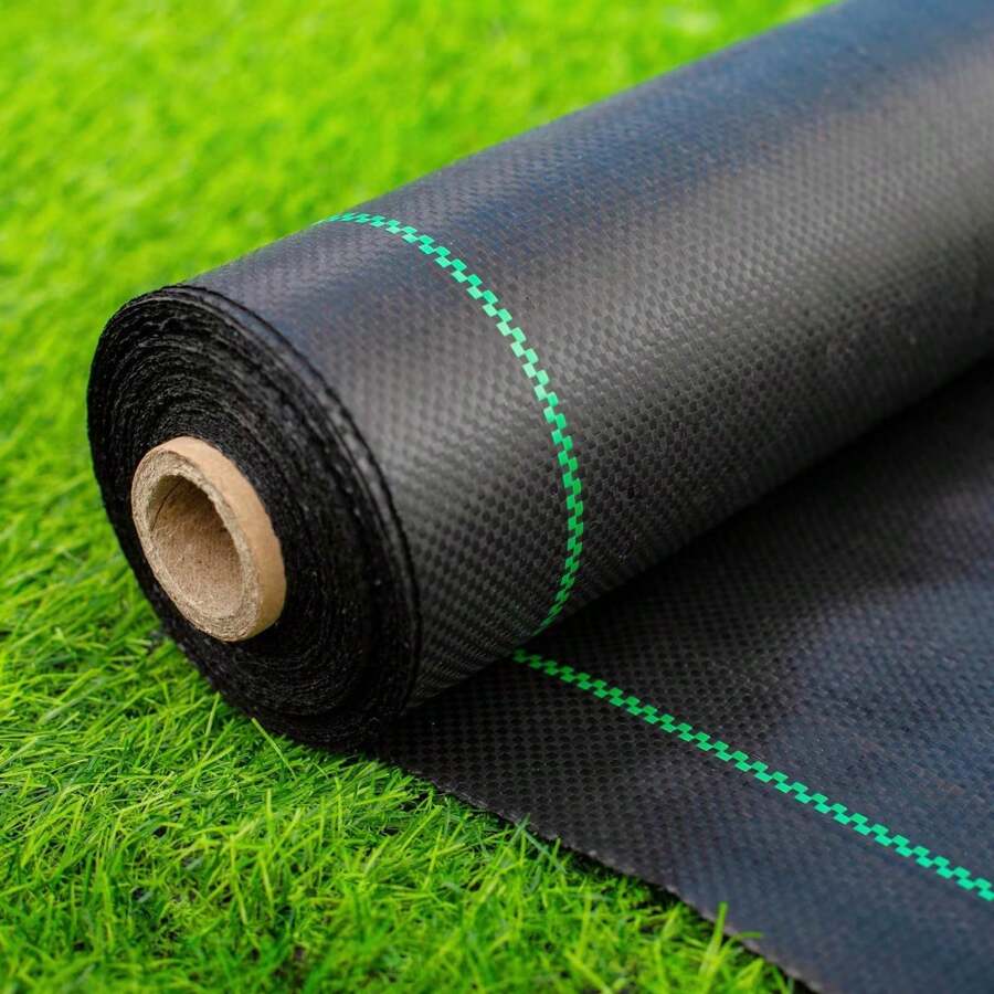 Garden Barrier Landscape Fabric, Block Fabric Heavy Duty 3.2oz, Woven Mulch For Landscaping Ground Cover Control Fabric, Black Garden Bed Liner - màu đen - Xem 1