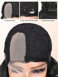 16 英寸蓬松波浪假发 合成卷发 侧分蕾丝前发假发 耐热全头假发 女士 - 彩色 - 查看 7