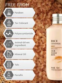 The Face Shop Physalis Rice Ceramide Moisturizing Lotion | Gentle Lotion, Brightens Complexion, Forms Protective Barrier | Facial Moisturizing Lotion | Deep Nourishment, Makes Skin Soft And Hydrated | Korean Cosmetics | 150ml/5.07 Fl Oz - Rice Ceramide Emulsion - View 7