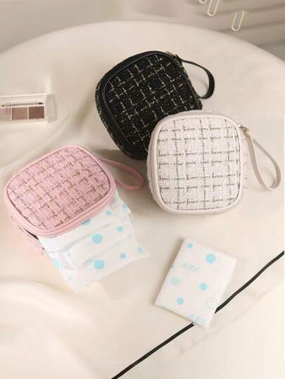 1 件卫生巾收纳袋，便携式大容量，简约风格，防水，用于存放卫生巾、家居用品、桌子、家居装饰、家居组织和存储、房间装饰、房间装饰卧室、厨房配件、厨房工具、收纳袋厨房、旅行、家庭厨房卧室客厅餐厅节日、家居装饰配件、装饰盒、女性婚礼礼物、夏季旅行节日必备品