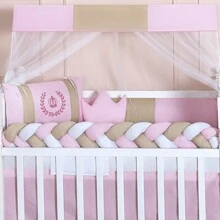 Rain of Love Baby Complete Crib Kit + American Crib Reducer Nest Imperial Royalty Crown 15 Pieces - 淺粉色 - 查看 2
