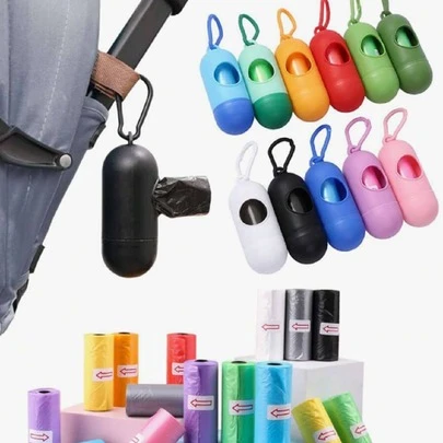 45 túi đựng tã dùng một lần/3 cuộn + 1 hộp đựng, tiện dụng cho xe đẩy ngoài trời, ô tô, phòng khách, phòng tắm khi chăm sóc em bé, treo trên xe đẩy, quà tặng cho trẻ em, túi đựng tã.