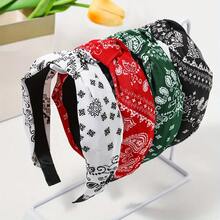 1 chiếc khăn Bandana họa tiết Paisley Bohemian cổ điển dành cho nữ - Băng đô Bandana thắt nút bản rộng, nút thắt chun ở trên, chống trượt - Nhiều màu - Xem 11