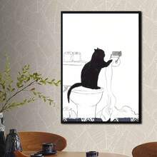 1PC Phong cách nghệ thuật hiện đại Động vật dễ thương Giấy vệ sinh Tranh sơn dầu Canvas Trang trí tường, Nghệ thuật chân thực Mèo hươu cao cổ In Hình ảnh Áp phích Trang trí phòng, Hành lang, Phòng ngủ, Văn phòng, Phòng học, Trang trí tường phòng khách, Trang trí mùa thu (Không có khung) - Nhiều màu - Xem 5