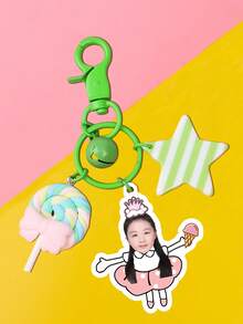 定制学生钥匙扣 - 趣味钥匙扣 - 肖像 - - 高清印刷 - 圣诞礼物 - 挂在背包上的礼物 - 双面照片 - 学生背着背包 - 钥匙扣 - X14X39 - 查看 17