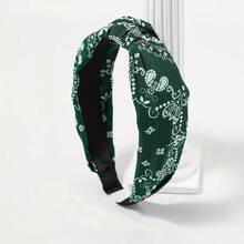 1 chiếc khăn Bandana họa tiết Paisley Bohemian cổ điển dành cho nữ - Băng đô Bandana thắt nút bản rộng, nút thắt chun ở trên, chống trượt - Nhiều màu - Xem 8