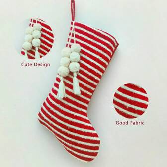 Calcetines de Navidad lindos hechos a mano, con gran capacidad, decoración de Papá Noel y bolsas de regalo únicas, esenciales para fiestas navideñas y hogares modernos