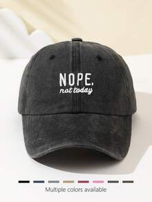 1 件女式“NOPE”刺绣软冠可调节棒球帽，透气遮阳帽，适合户外运动、露营、旅行、节日礼物 - A - 查看 1