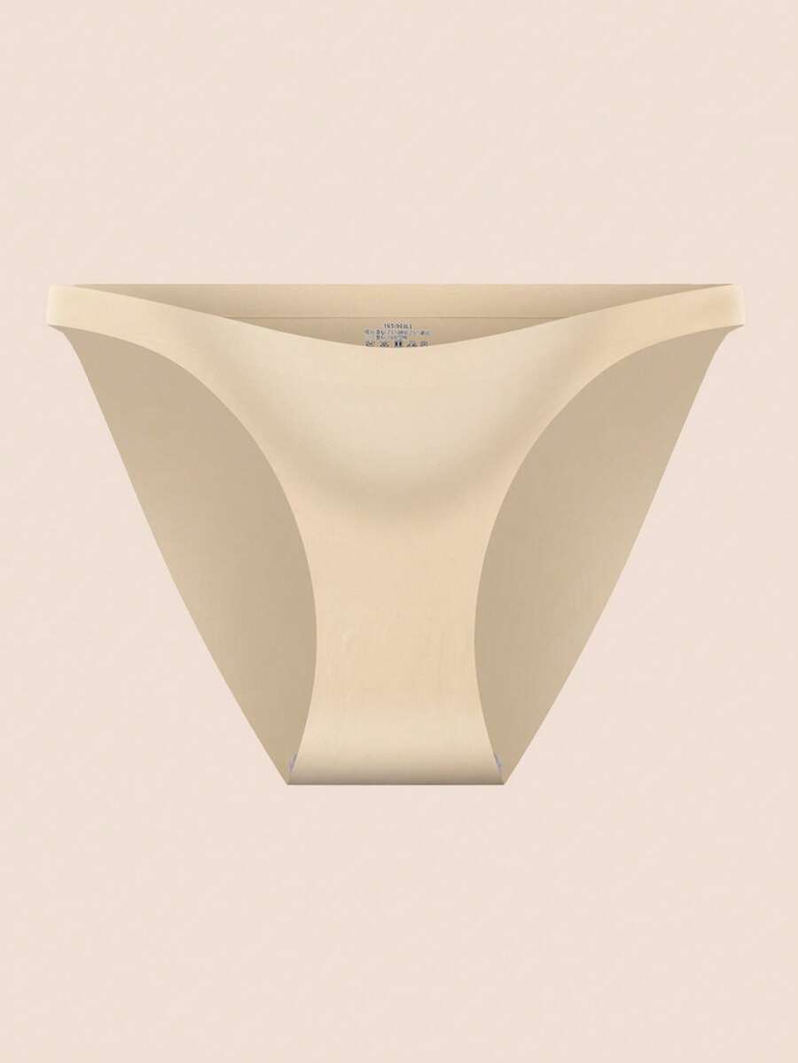 6pcs/Pack Solid Color Minimalist Breathable Seamless OnePiece Silky