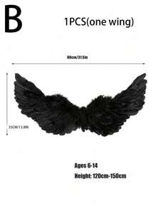 仙女天使翅膀背饰万圣节服装白色羽毛恶魔道具彩色翅膀配饰装饰