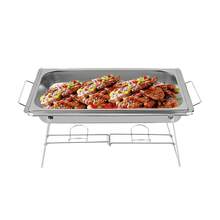 12pcs Foldable Chafing Wire Racks Catering Buffet Stand Chrome Frame For Dish Serving Trays Food Warmer - Silver - View 3