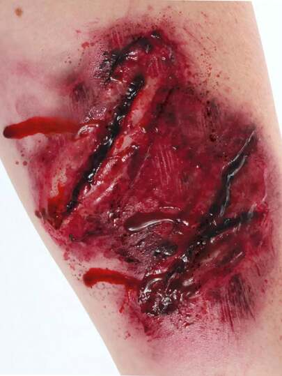 Sfx Scar Fake Realistic Zombie Wound Sets Fancy Dress Halloween Latex Gum Lot Scars Oozing Wounds Barbed Wire Neck
