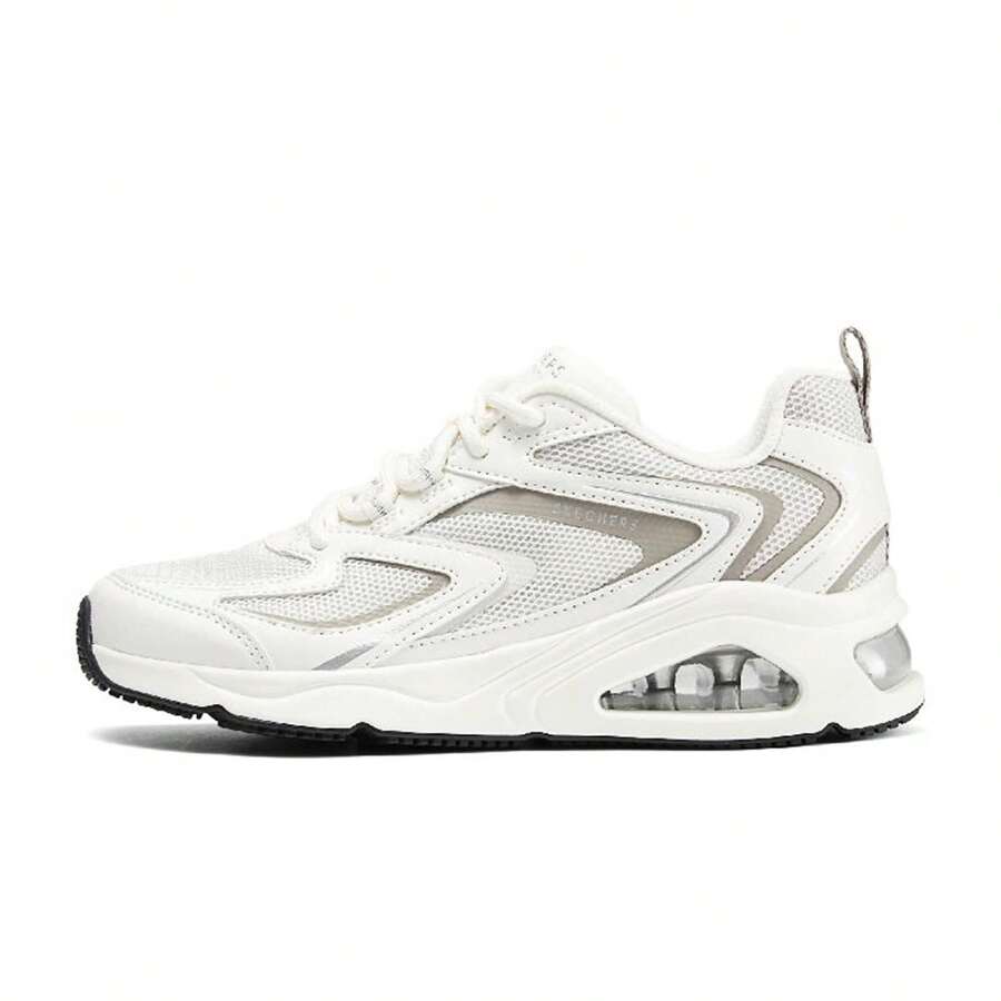 Skechers 女士轻便时尚舒适休闲跑步鞋 - 白色 - 查看 1