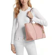 Michael Kors | Bolso grande tipo tote con detalle en las asas - rosa suave - Ver 1