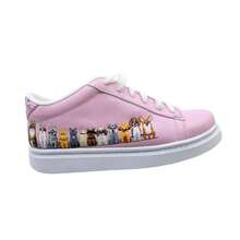 Tenis Bordados de Perros y Gatos - Rosa - Ver 2