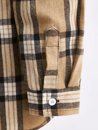 男士格子休闲/商务长袖衬衫，春秋季