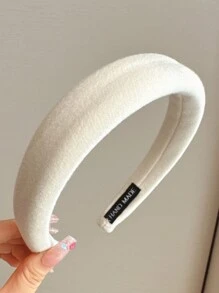 1pc Autumn/Winter New Retro Plaid Color Block Fabric Padded Headband Wide Headwrap Hair Accessories,Hairband,Hair Hoop Headbands