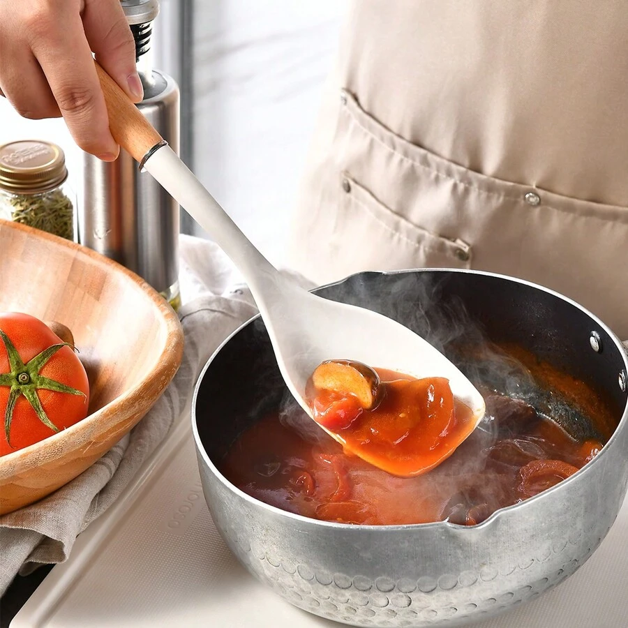Keidason Cuchara de cocina, herramientas y utensilios de cocina, cuchara de silicona para servir, raspar y mezclar, resistente al calor y a las manchas, apta para lavavajillas - cuchara de cocina - Ver 1