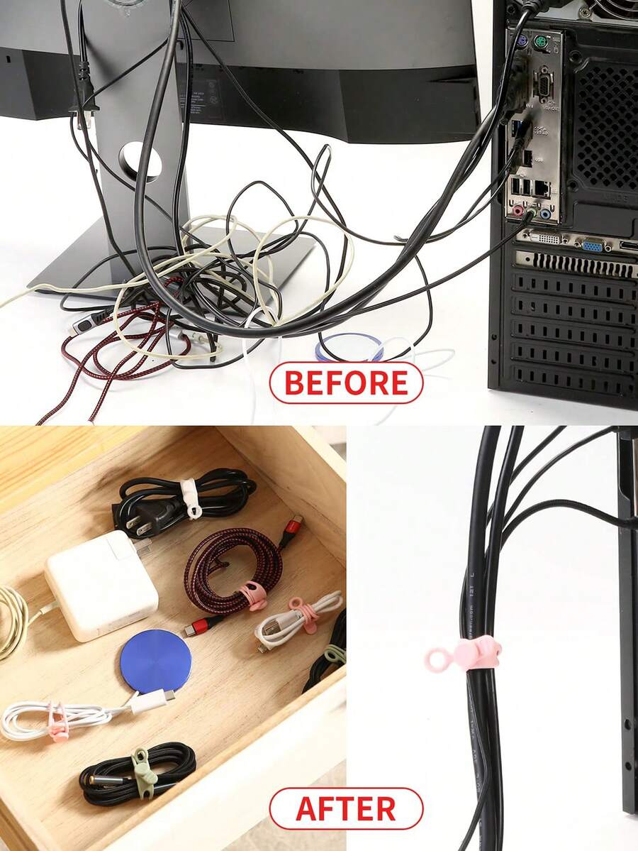 6Piece Silicone Cable Tie Wire Wire OrganizerSuitable For Headset