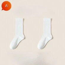 5 đôi tất cao đến đầu gối thường ngày cho nữ, thời trang, thấm hút, thoáng khí, thích hợp cho mùa xuân, mùa thu và mọi mùa - Nhiều màu - Xem 5