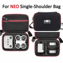 porseejie DJI Neo Portable Hard Shell Case Waterproof Storage Bag For DJI Neo Drone Accessories Travel School College Electronic Bagcharger Carry Case Cable Tidy Box Duffel Travelling Bag Cable Bag Electronic Data Cable Bedside Storage For Travel Airpods Camera Collect Women Man Child's Christmas Gifts Essential Teacher Supplies Waterproof Lightweight Large Capacity Portable Accessories - Black - View 3