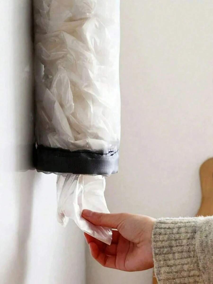 Kitchen Wall Mounted Plastic Bag Rack Distributor, Hanging Storage And