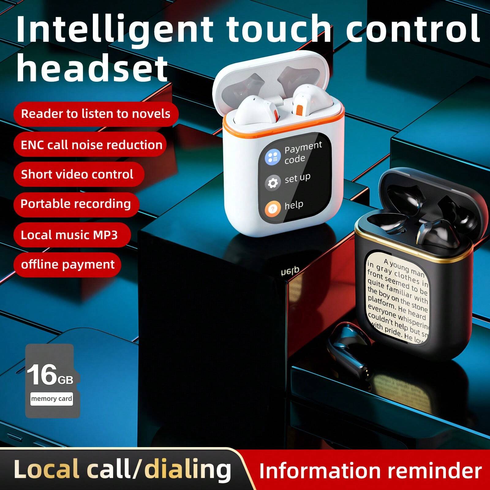 Wireless Earbuds, Bluetooth 5.3 Ear Buds LED Power Display Headphones