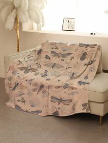 1 件柔软舒适的法兰绒毯子，带昆虫图案，适合沙发或床，是送给家人和朋友的完美日常放松礼物 - 彩色 - 查看 11