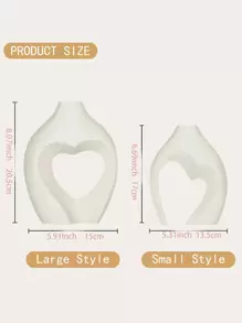 Resin Vase 2 Pieces A Set Of Modern Home Decor Hollow Bohemian Vase Living Room Center Table Wedding Decor (Snuggle) Best Gifts Birthday Graduation