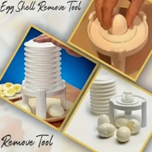 1pc Portable Egg Peeler Tool, Kitchen Utensil For Easy Boiled Egg Shell Removal - White - View 8