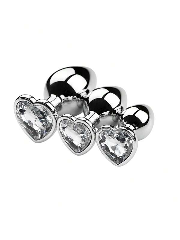 Sex Toys Kit For Men Women, 3 Pcs 3 Size Or 1pc Metal Jeweled Anal Butt Plugs Anal Trainer Toys Sex Love Games Personal Massager For Women Men Couples Lover