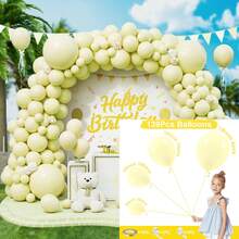 139 件沙色、白色、玫瑰色、红色、橙色、黄色、蓝色、黑色、粉色、紫色、棕色、绿色乳胶花环气球，适用于婚礼、生日、新娘送礼会、单身派对装饰、性别揭示、派对装饰、室内和室外装饰 - 彩色 - 查看 41