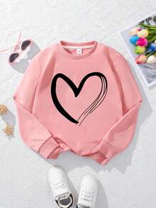 Bộ đồ áo nỉ cổ tròn + quần nỉ dài cho bé gái, mùa thu đông - Nhiều màu - Xem 3