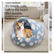 Semi Enclosed Pet Nest, Cute Shell Shaped Cat Nest. Plush Dog Bed, Pet Round Bed, Anti Anxiety Mattress, Pet Bed Sofa Cushion, Pet Dog Bed, Ultra Soft Washable Dog Cushion Bed, Year-Round Warm Sofa, Suitable For Small And Medium-Sized Pets - Green - View 3