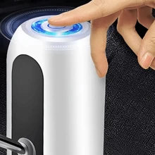 1pc USB Rechargeable Automatic Electric Water Pump, Compact & Precise, Easy Installation, Convenient & Practical, One-Key Operation, Blue Light Display, USB Charging, Can Pump About 6 Buckets Of 19L Bottled Water On One Full Charge