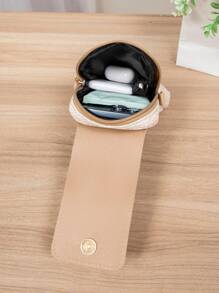 新款欧美风斜跨包，度假编织草编包，旅行包，时尚便携收纳包，编织单肩交叉手提包，沙滩包，夏季必备，最佳搭配，夏季时尚度假包 - 卡其色 - 查看 5