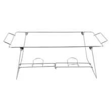 12pcs Foldable Chafing Wire Racks Catering Buffet Stand Chrome Frame For Dish Serving Trays Food Warmer - Silver - View 5