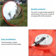 Youyijia Traffic Mirror Convex Road Safety Mirror Unbreakable 130 Degree Wide Angle Blind Spot Mirror With Wall Bracket For Road Safety Garage(30cm)