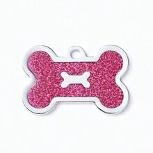 Pet Accessories Shiny Bone Charm Customized Name Tag Pet ID Tag For Dogs & Cats, Multicolored - Multicolor - View 9