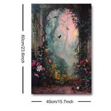 1pc Unframed Gothic Style Black Swan Art Retro Poster Dark Academia Moody Vintage Painting Canvas Print Wall Picture Ideal Gift For Dorm,Apartment,Living Room,Bedroom,Home Decoration