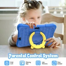 PRITOM 7 Inch Kids Tablet,Tablet For Kids With WiFi,32GB ROM,Dual Camera, Parental Control, Pre-Installed APPs, Games, Learning Educational Toddler Tablet With Case(No Adapter) - Blue - View 6