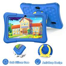 PRITOM 7 Inch Kids Tablet,Tablet For Kids With WiFi,32GB ROM,Dual Camera, Parental Control, Pre-Installed APPs, Games, Learning Educational Toddler Tablet With Case(No Adapter) - Blue - View 2