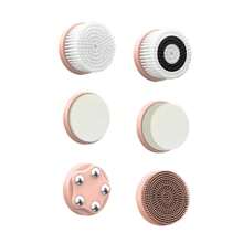 电动洁面刷 3 档旋转，可充电防水硅胶洁面仪，毛孔清洁器，带刷头配件 - 彩色 - 查看 9